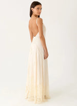 Fabienne Spliced Cotton Maxi Dress - Ivory