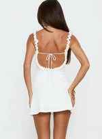 Elsy Ruffle Mini Dress White