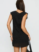 Mariner Mini Dress Noir Polka