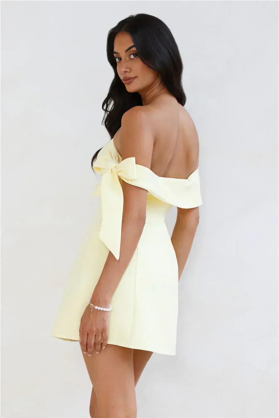 Seashell Dream Off Shoulder Mini Dress