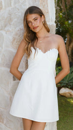 Lana Strapless Mini Dress - White