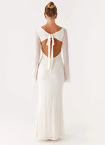 Ethereal Long Sleeve Maxi Dress - Ivory