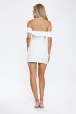 Secret Affair Off Shoulder Mini Dress White