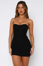 Raised Right Led Wrong Lace Mini Dress Black