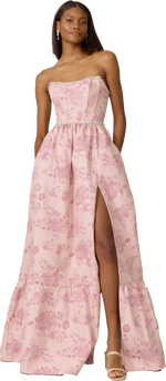 Ellapink Luxe Jacquard Dress | Made To Order