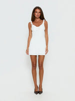 Elsy Ruffle Mini Dress White