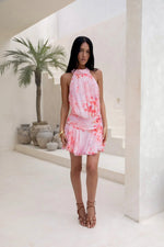 Sweet Summer Nights Halter Mini Dress Pink
