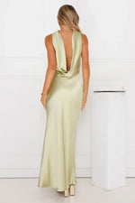 Precious Pearl Satin Maxi Dress