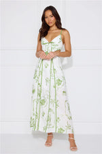 Summer Garden Maxi Dress Green