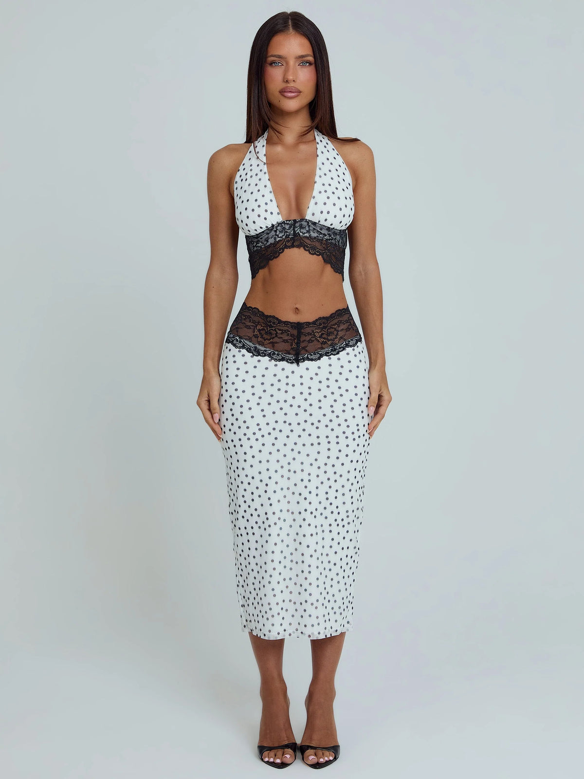 Jazara Top Black Polka Dot