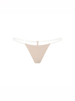 Seamless Clear Strap G-String Nude