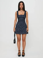 Dasha Mini Dress Navy Floral