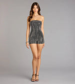 Popstar Diva Strapless Rhinestone Romper