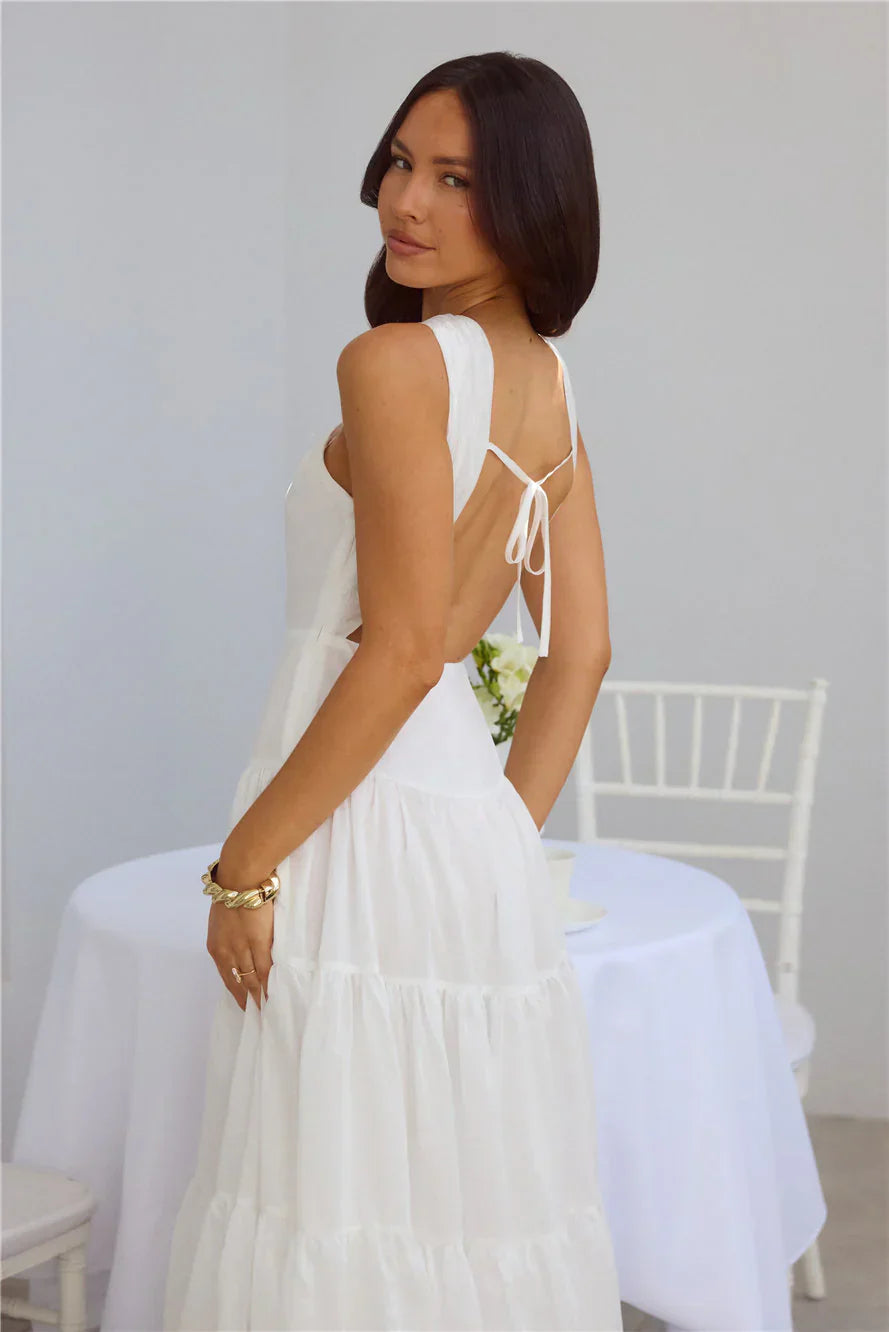 Shell Seekers Maxi Dress White