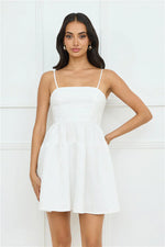 Softly Stunning Mini Dress White