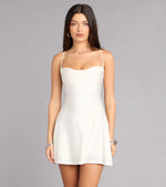 Laced Up A-Line Mini Dress