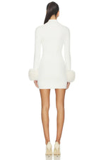 Britt Faux Fur Cuff Mini Dress