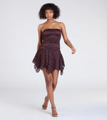 Going Out Strapless Lace Mini Dress