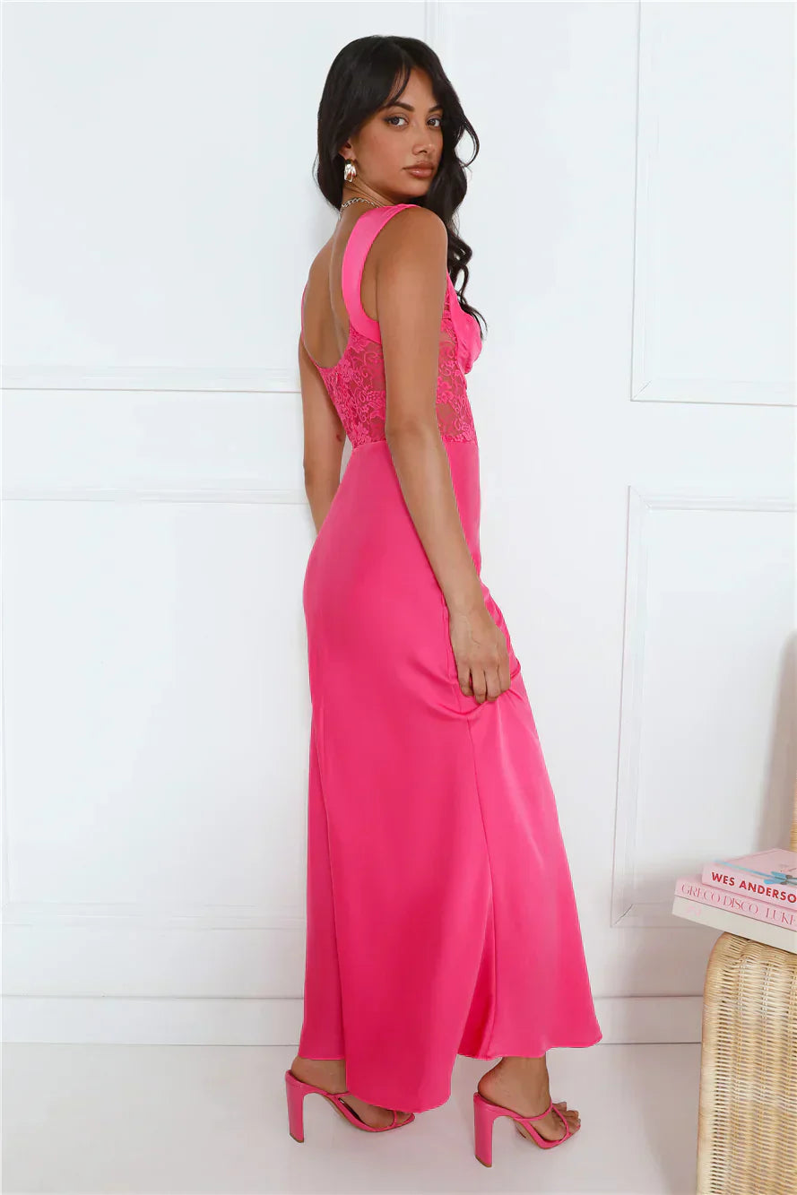 Permission To Party Satin Maxi Dress