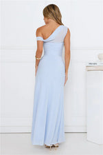 Bloom Baby Off Shoulder Maxi Dress Blue