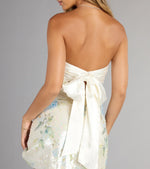 Magnolia Floral Sequin Bow Back Mini Dress