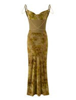 SPARROW MAXI DRESS - GREEN BURNOUT