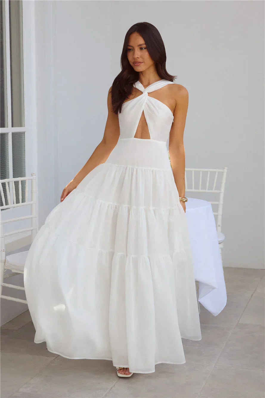 Shell Seekers Maxi Dress White