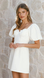 Ariel Bustier Mini Dress - White