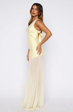 Vip Vibes Maxi Dress Lemon