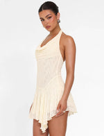 Fiorella Mini Dress - White : Lace : Cream