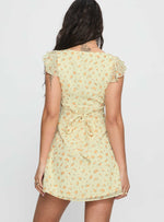 I Guess So Mini Dress Yellow Multi