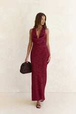 Lasting Luxuries Maxi Dress Wine