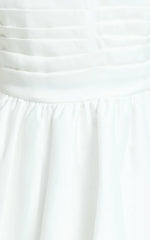Bianca Mini Dress - Strapless Fit And Flare Dress in Ivory