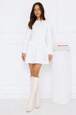 Polished Elegance Long Sleeve Mini Dress