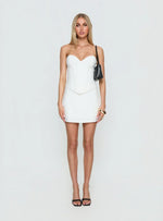 Loryn Sweetheart Corset Mini Dress White
