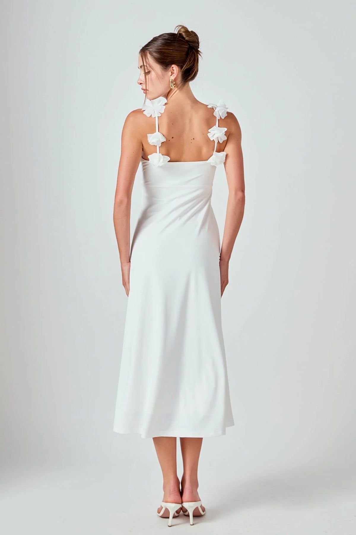 Rosette Shoulder Maxi Dress