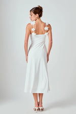 Rosette Shoulder Maxi Dress