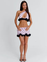 Fayth Mini Skirt Pink Polka Dot