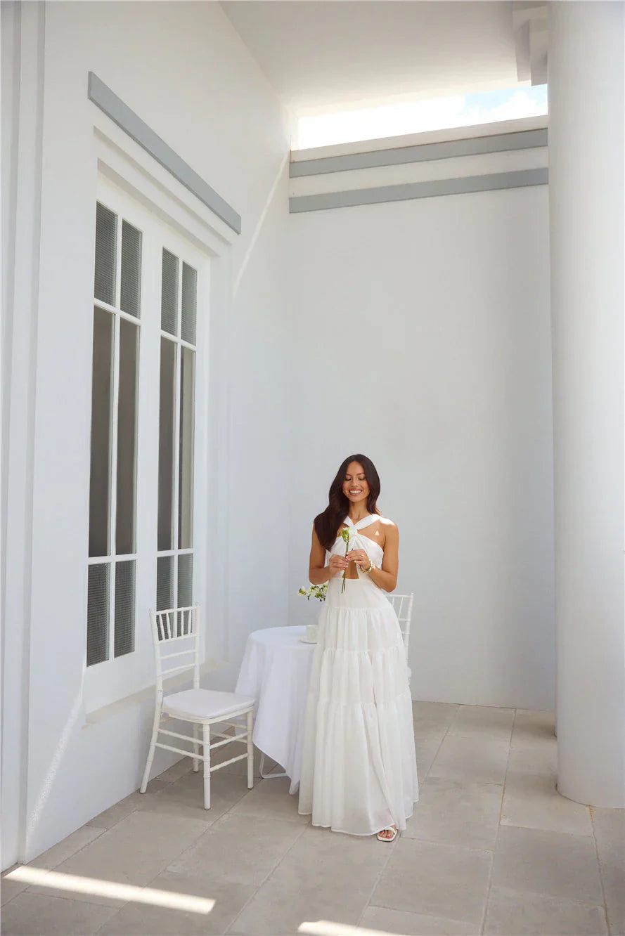 Shell Seekers Maxi Dress White
