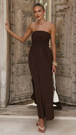 Marcy Maxi Dress - Brown