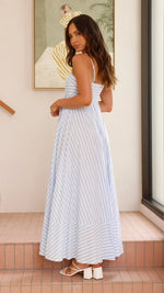 Kaethe Maxi Dress - Baby Blue Stripe