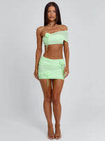 Seline Mini Skirt Green