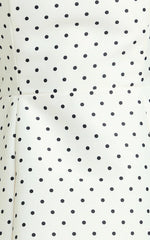 Dante Mini Dress - Halter Neck Tie Tulip Skirt Dress in White Polkadot