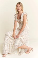 Jade By Jane Full Size Ruffle Sleeve Tiered Maxi Dress Plus Size
