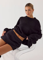 Jack Oversized Knit Sweater - Black