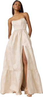 Ellapink Luxe Jacquard Dress | Made To Order
