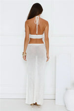 Monaco Sun Knit Halter Maxi Dress