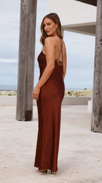 Chiara Maxi Dress - Brown