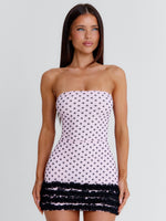 Ryleigh Mini Dress Pink Polka Dot