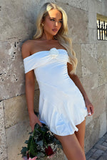 Kirsten Off Shoulder Mini Dress - White